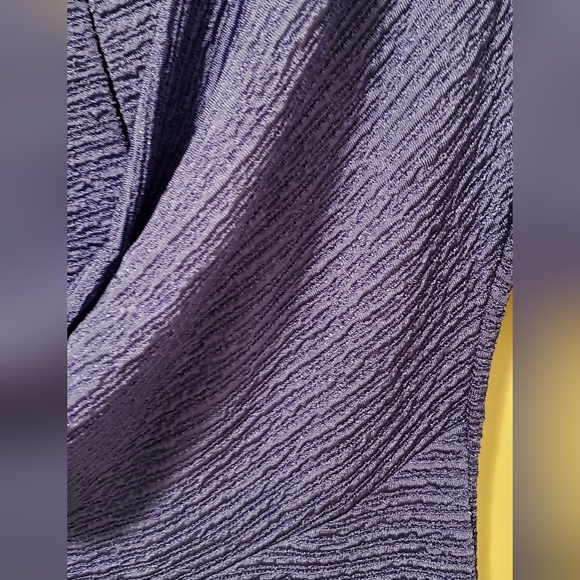 2/$50 blue cowal neck with interesting back fitted knit dress - Picture 5 of 10